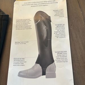 Ariat Black VentTek leather Riding Half Chaps